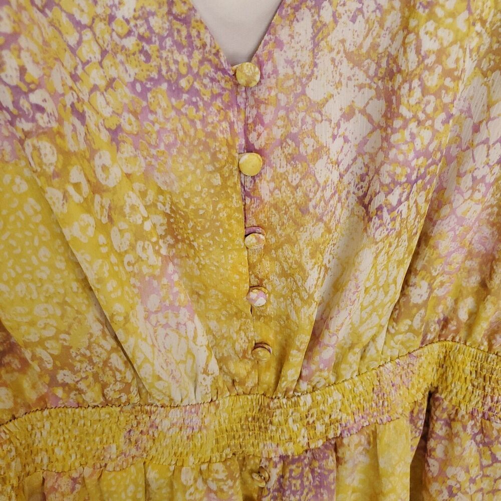 Steve Madden Women's Bb Dakota The Dreamy Mini Dress Size Large Yellow - Picture 9 of 15